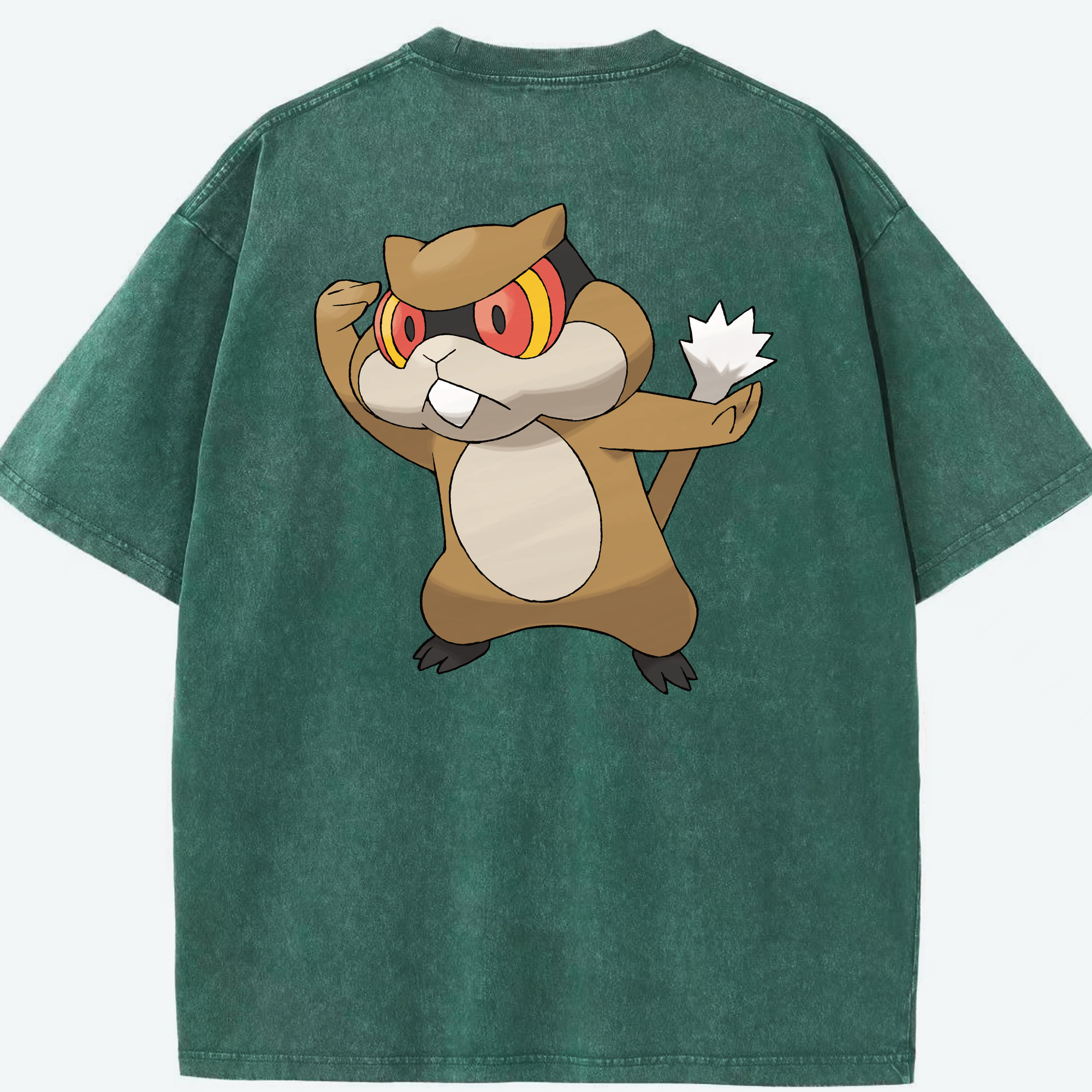 （画像用） ポケットモンスター Pokémon 綿100% ヴィンテージ風 半袖Tシャツ（背面プリント）